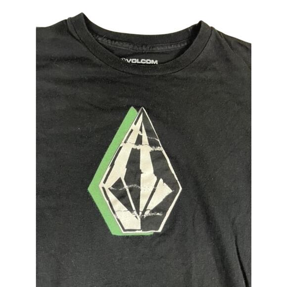 Volcom Men's Black Diamond Stone Logo T-Shirt Medium 100% Cotton - Picture 4 of 4